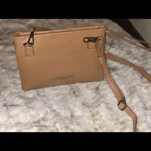 Leather over-the-shoulder purse